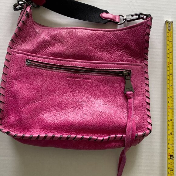 Aimee Kestenberg Leather Shoulder Crossbody Purse Bag All For Love Pink - Picture 7 of 12